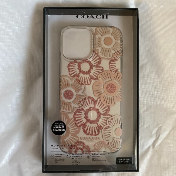 Coach Cover For Apple iPhone 13 Pro Max Tea Rose NOB